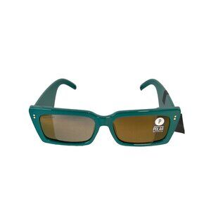 Kreedom Polarized Sunglasses UV Protection Teal Frame Amber Lenses Fashion NEW